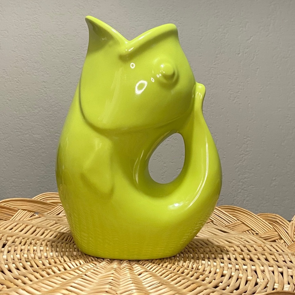 Gurgle Pot Pitcher Kiwi Lime Green